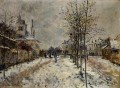 El Boulevard de Pontoise en Argenteuil Efecto nieve Claude Monet